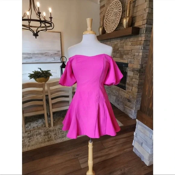 Hot Pink Off the Shoulder Barbiecore Mini Dress
Fit & Flare Boutique - Picture 1 of 6
